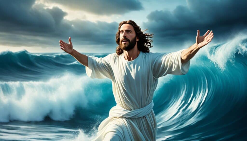 Jesus walking on water