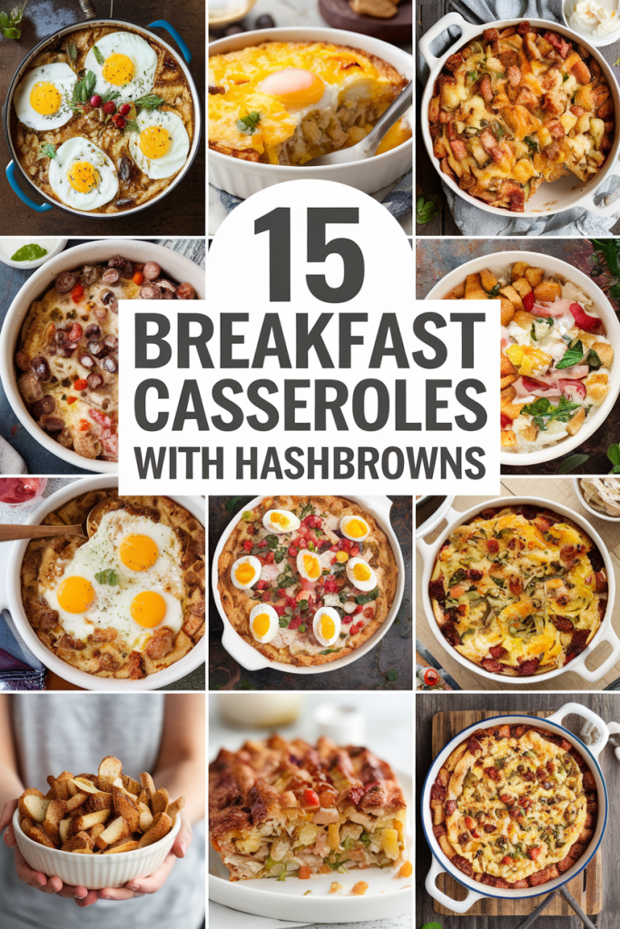 Breakfast Casseroles with Hashbrowns