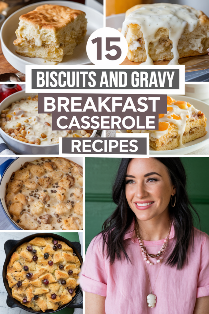 Biscuits and Gravy Breakfast Casserole