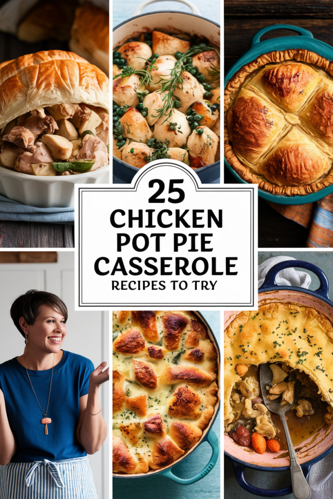 Chicken pot pie casseroles