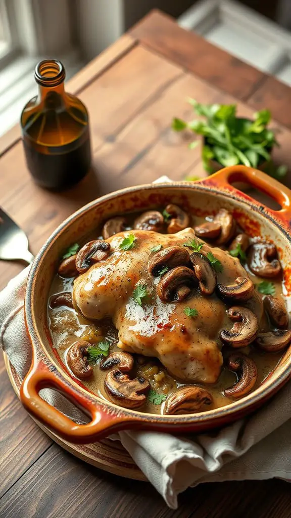 Mushroom Marsala Chicken Cordon Bleu Casserole