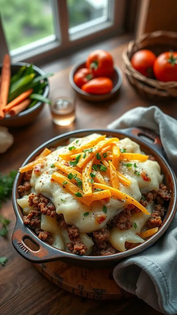 Shepherd's Pie Cheeseburger Casserole