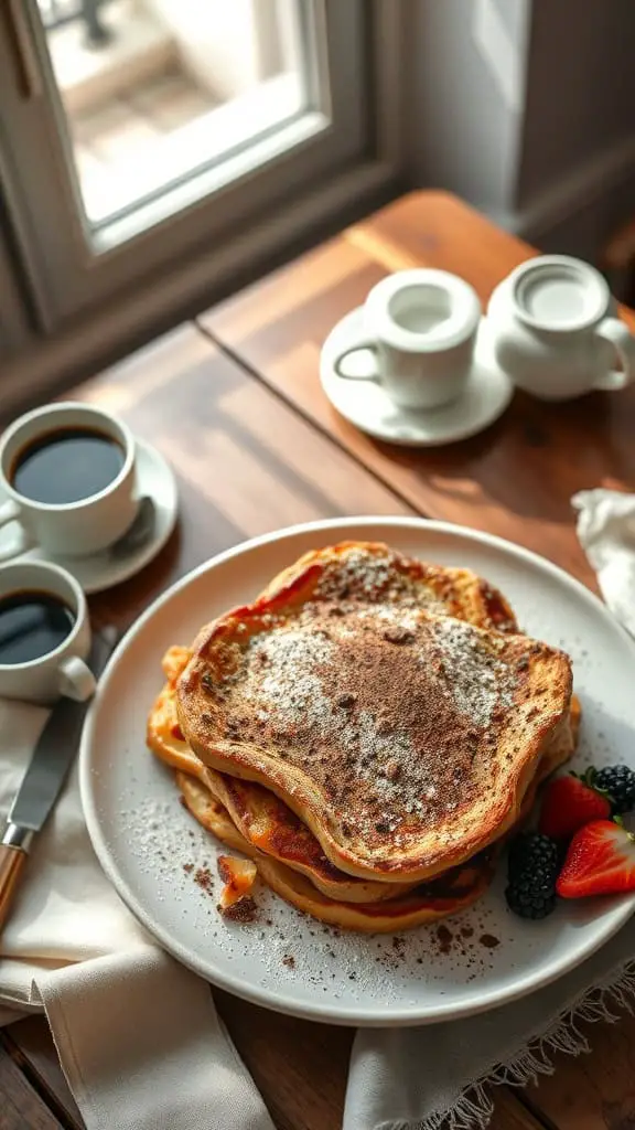 Tiramisu French Toast Casserole with espresso-soaked bread and mascarpone