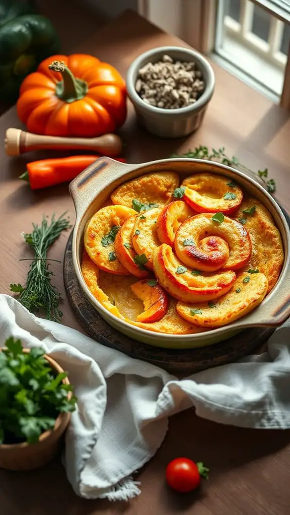 Veggie-Packed Squash Cornbread Casserole with mixed veggies and squash.