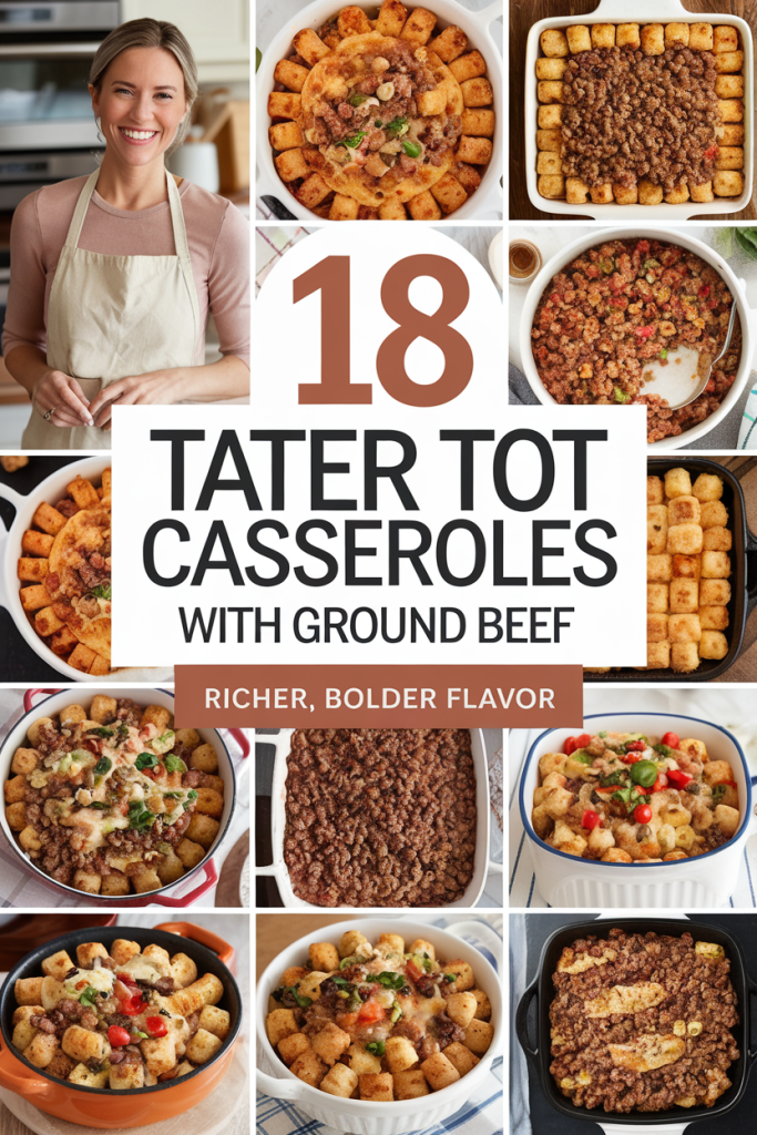 Tater Tot Casserole with Ground Beef