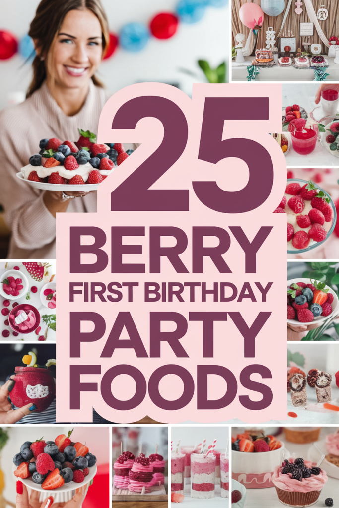 berry first birthday party foods