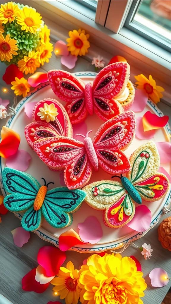 Fairy Wing Butterfly Sandwiches