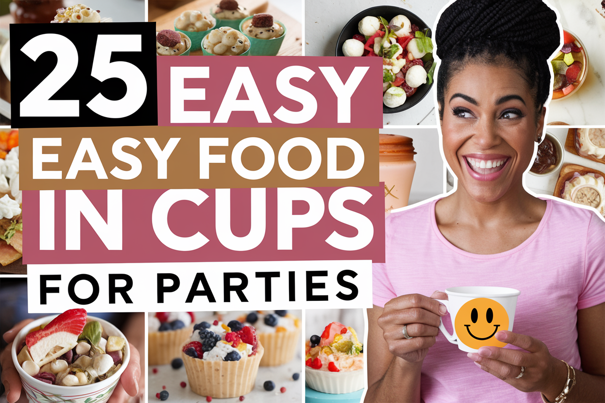 food in cups for a party