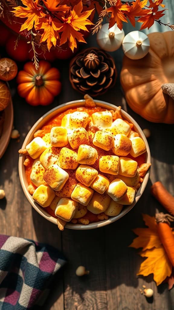 Delicious marshmallow-topped sweet potato casserole.