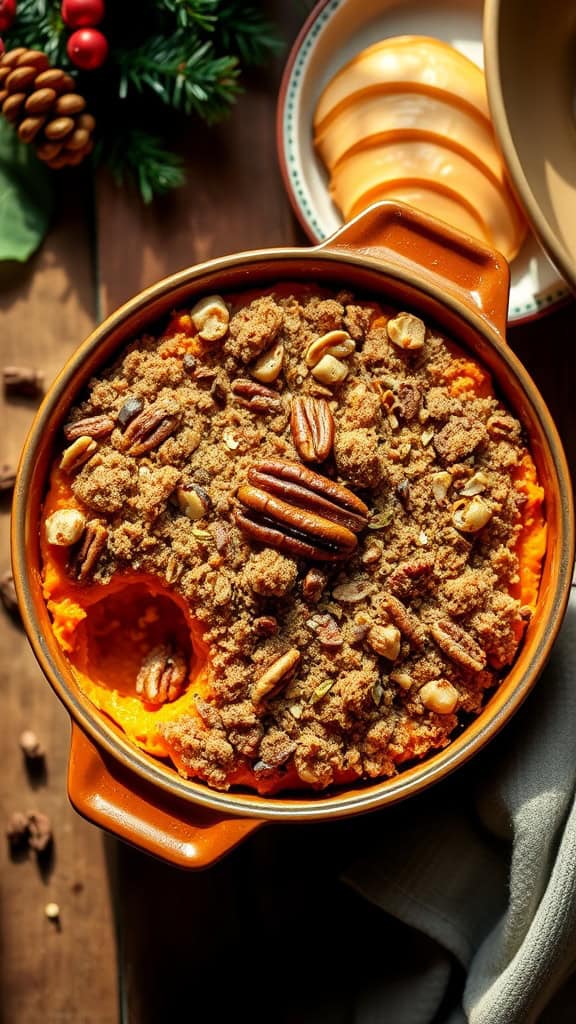 Sweet Potato Casserole with Streusel Topping