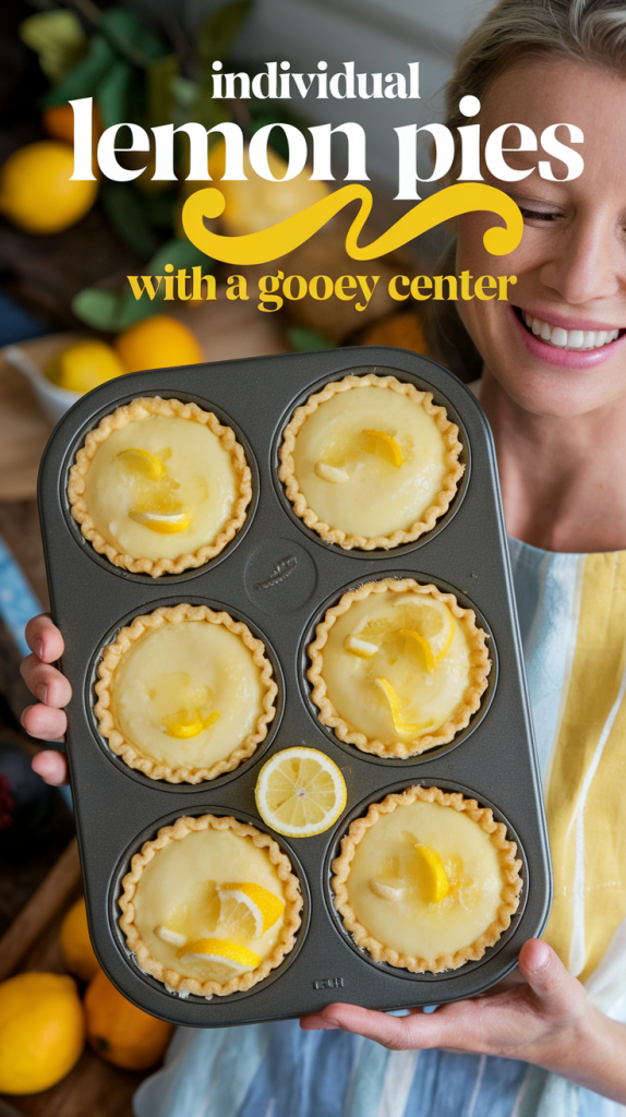 individual lemon pies with a gooey center