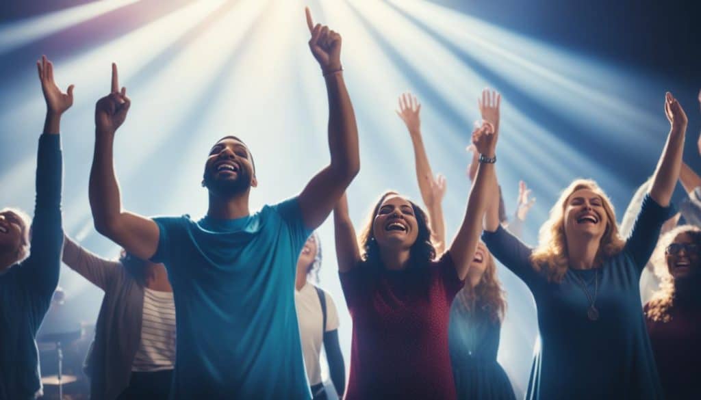 Collective singing fostering unity in worship