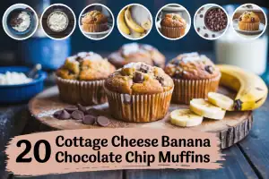 Cottage Cheese Banana Chocolate Chip Muffins