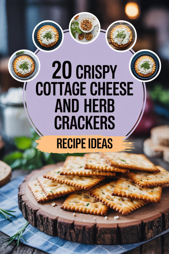 Crispy Cottage Cheese and Herb Crackers Recipes