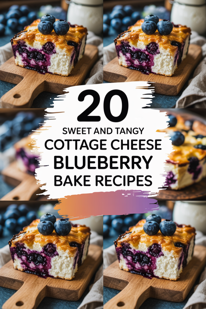Sweet and Tangy Cottage Cheese Blueberry Bake