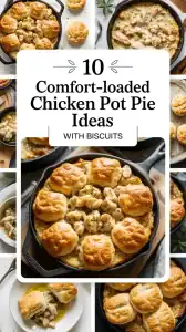 Chicken Pot Pie with Biscuits