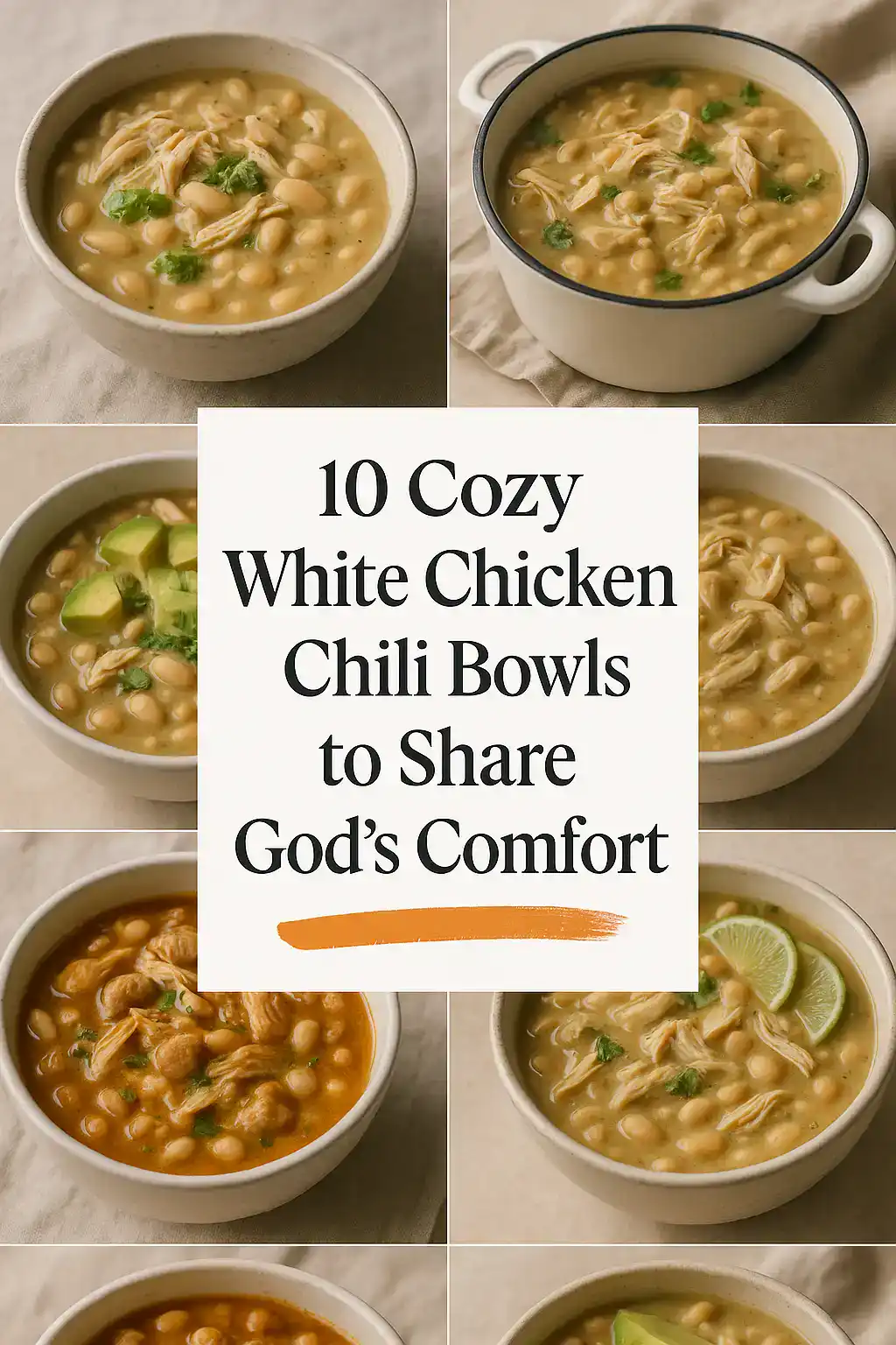 Cozy White Chicken Chili Bowls