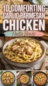 10 Comforting Garlic Parmesan Chicken Pasta Bowls