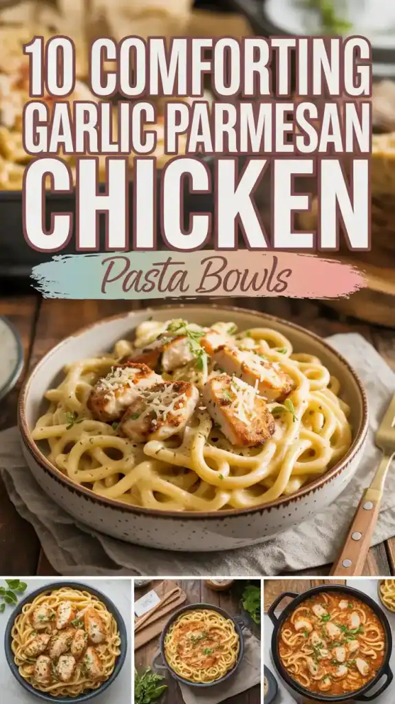 10 Comforting Garlic Parmesan Chicken Pasta Bowls