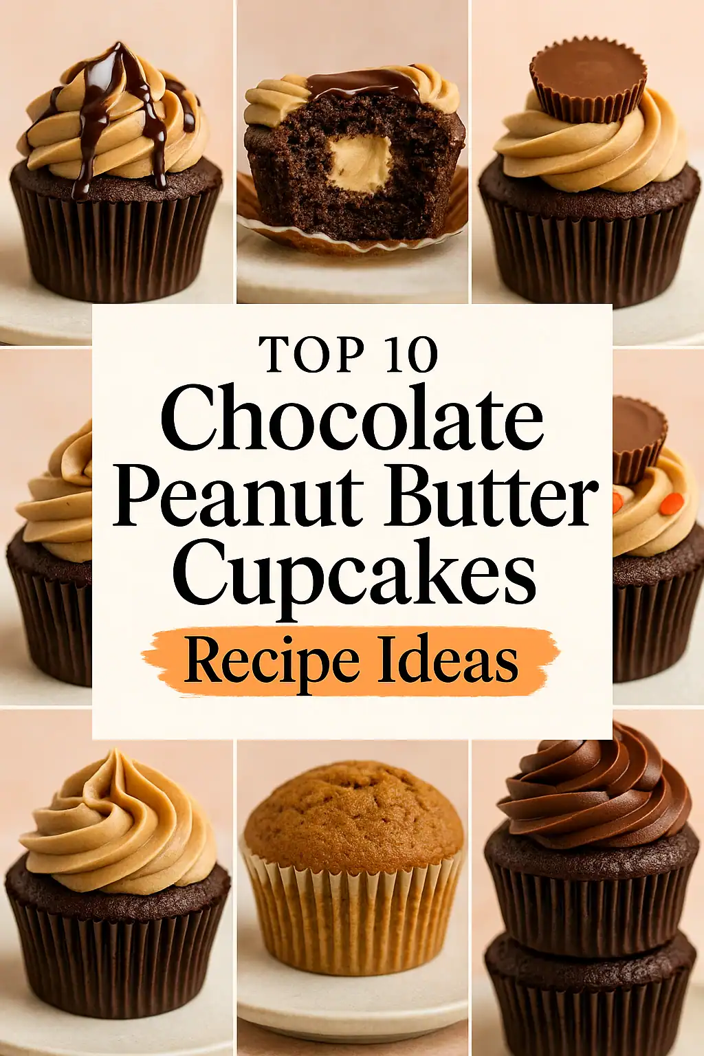 chocolate peanut butter cupcakes