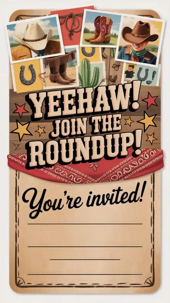 Cowboy Party Invitations