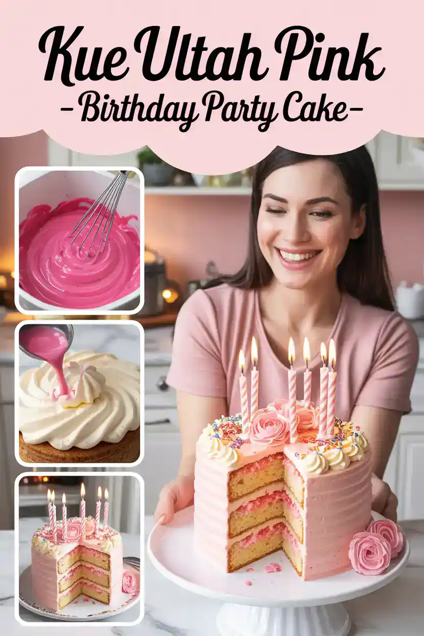Kue Ultah Pink - Birthday Party Cake