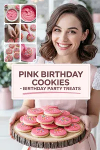 Pink Birthday Cookies - Birthday Party Treats