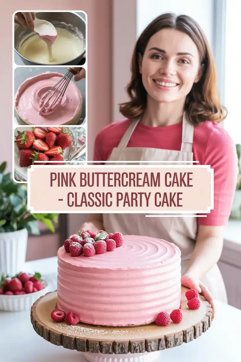 Pink Buttercream Cake