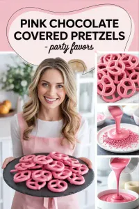 Pink Chocolate Covered Pretzels