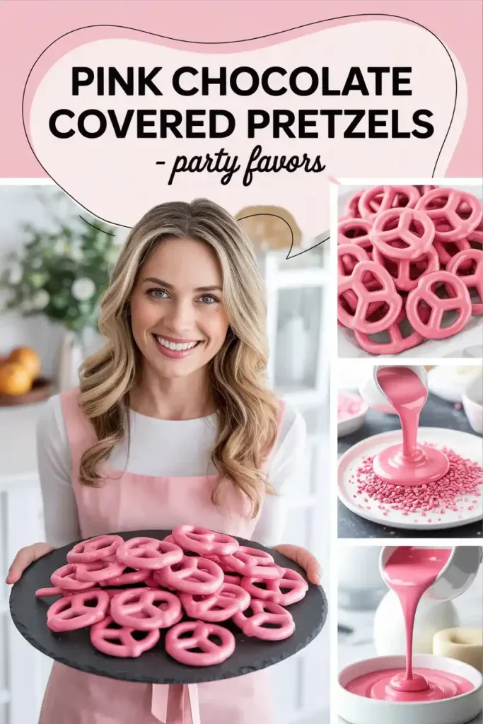 Pink Chocolate Covered Pretzels