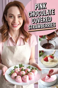 Pink Chocolate Covered Strawberries