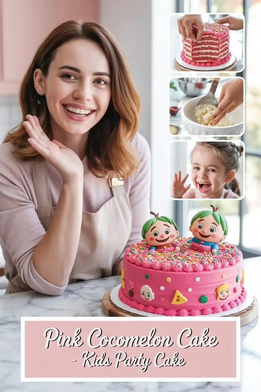 Pink Cocomelon Cake