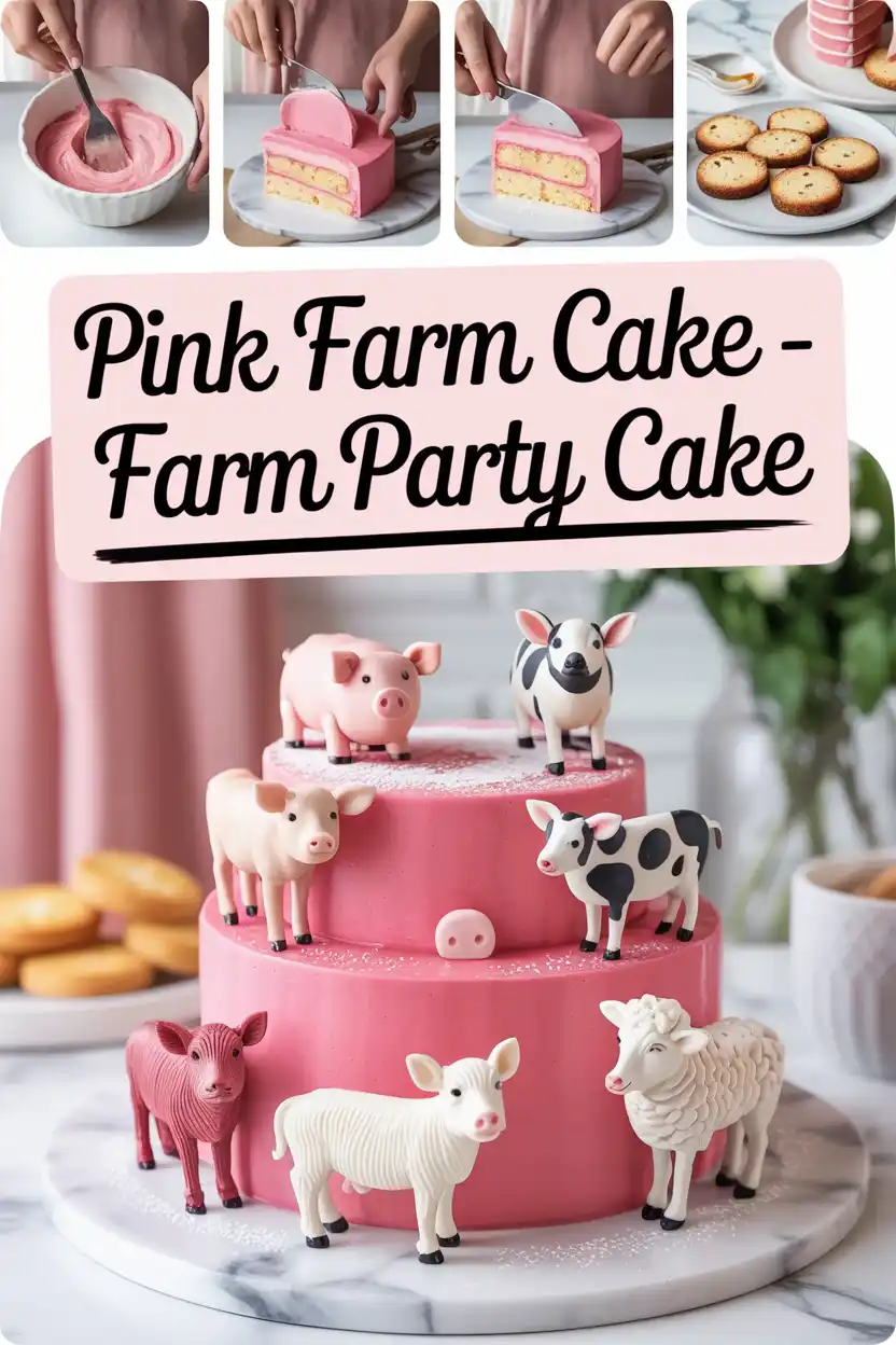 thumbnail image 2 of Animal Farm MEMOVAN - 14pcs Pink Farm Theme Cupcake Decorations For Birthday Parties Farm Animal Cake Toppers 2 of 12