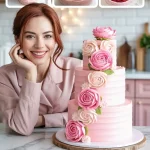 Pink Floral Cake Birthday