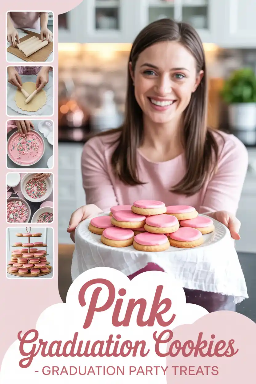 Pink Graduation Cookies