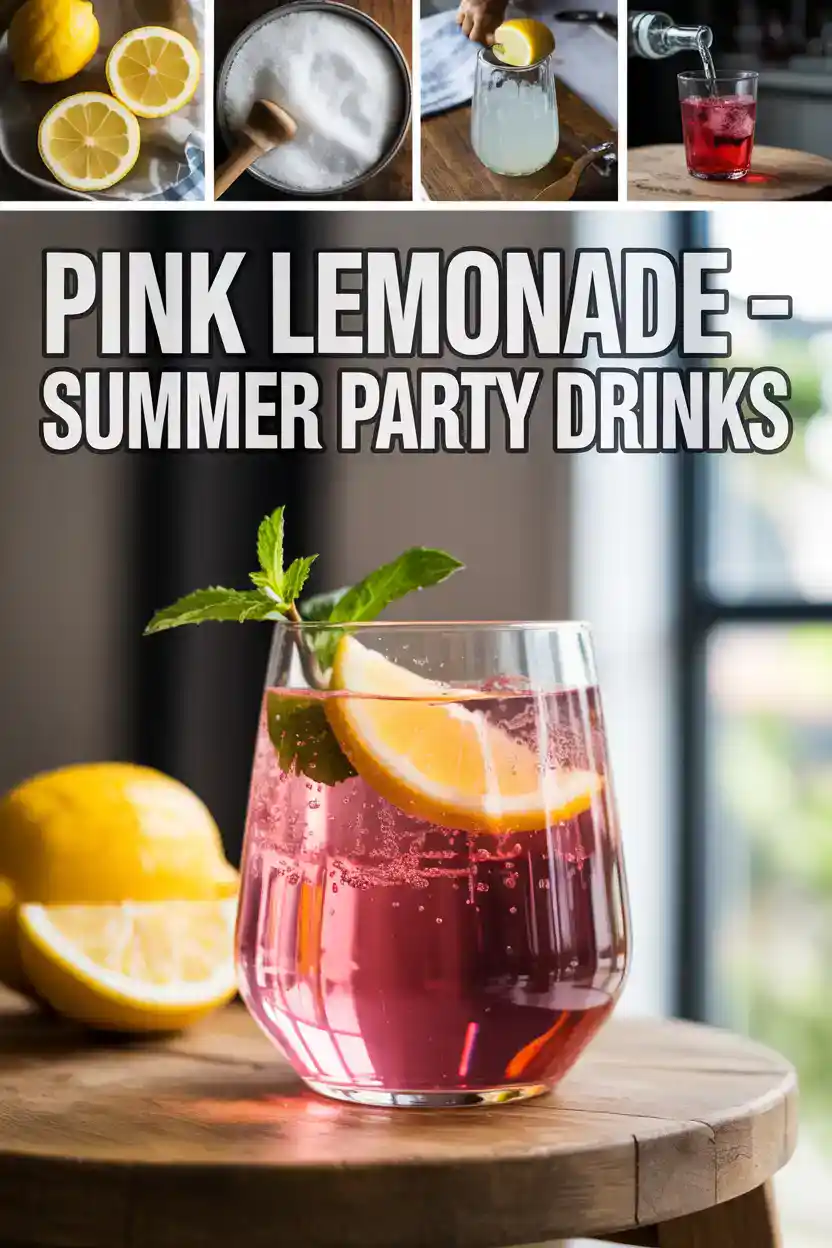 Pink Lemonade - Summer Party Drinks