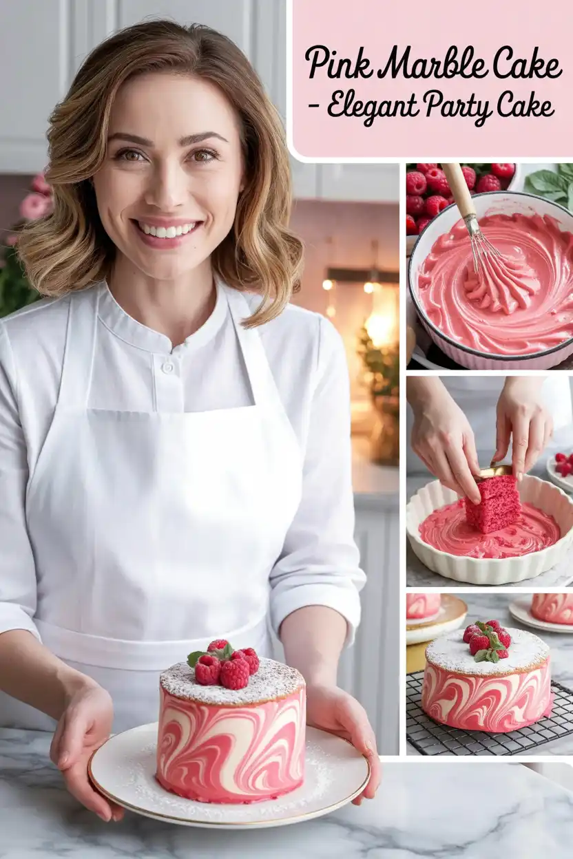 Pink Marble Cake