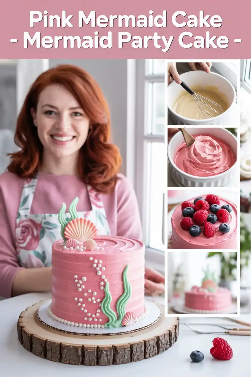 Pink Mermaid Cake