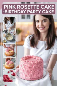 Pink Rosette Cake