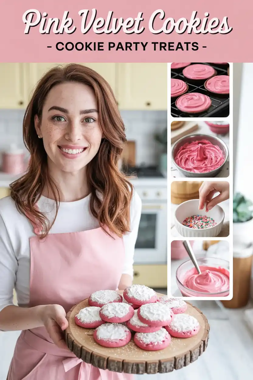 Pink Velvet Cookies