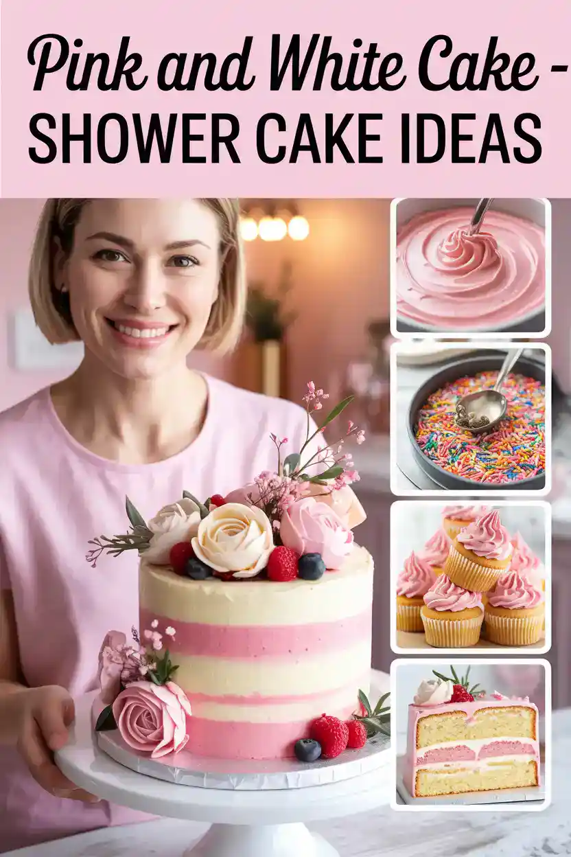 Pink and White Cake