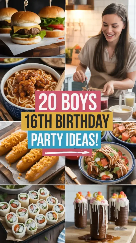 Boys 16th Birthday Party Food Ideas
