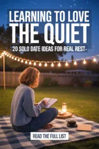 Simple, no-pressure solo date ideas that help you unwind, recharge, and actually enjoy your own company - without overspending or overthinking.